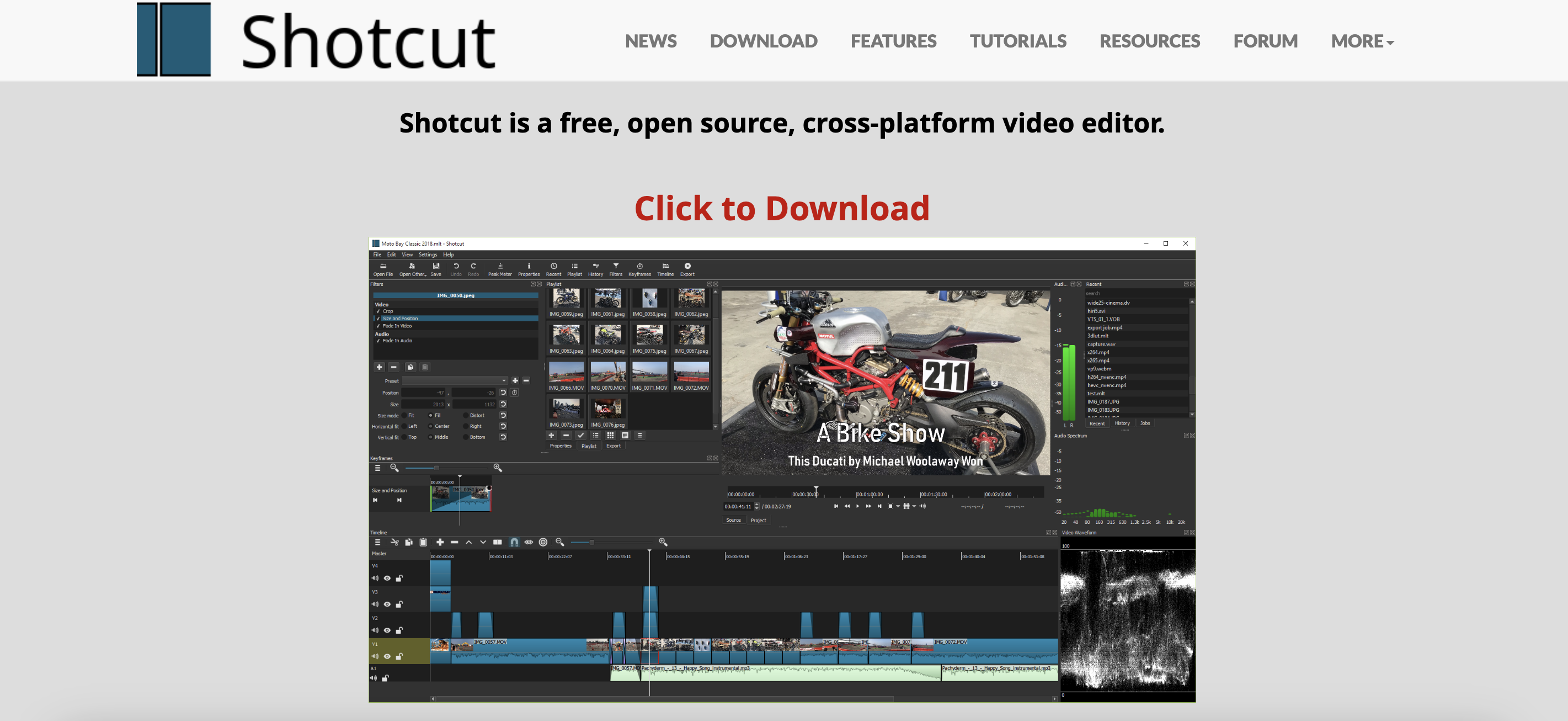 Shotcut Video Editing Tool